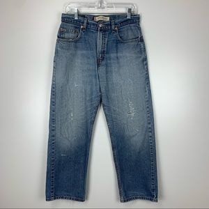 Levi’s 569 Loose Straight Fit Jeans 100% Cotton Distressed 30x30 High Waist